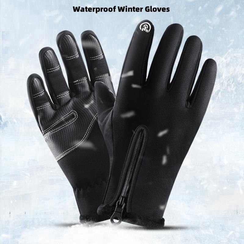 Leather Driving Glove - 남녀공용 겨울 따뜻한 장갑, 터치 스크린