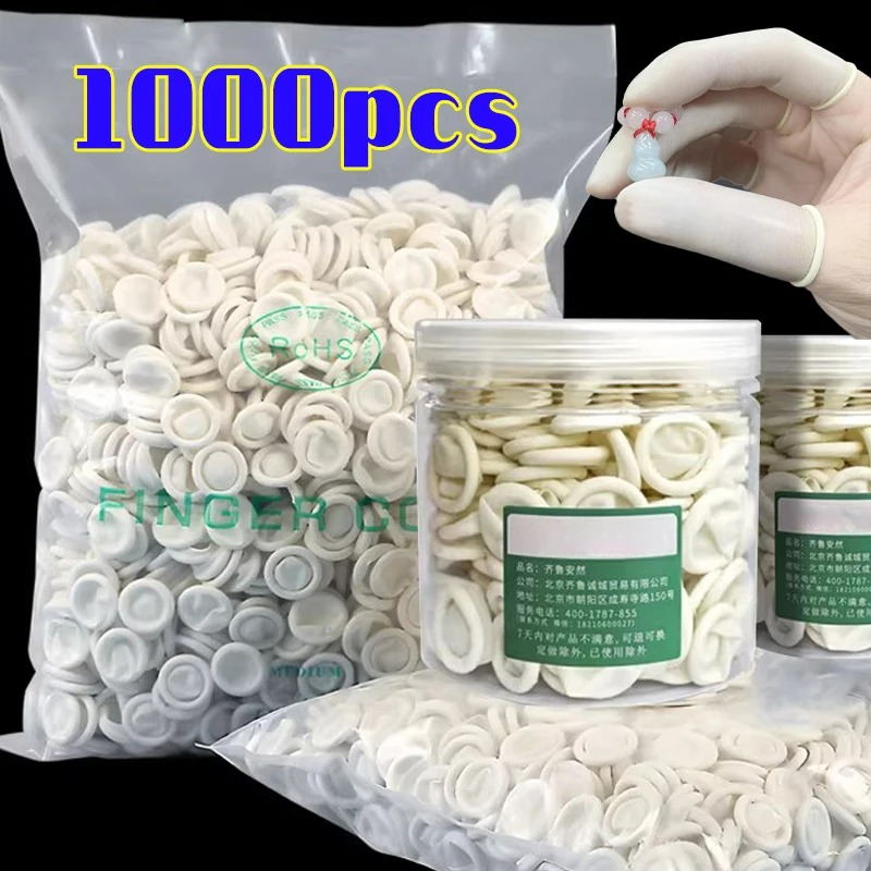 100-1000pcs 흰색 일회용 손가락 보호대 장갑  - Latex Disposable Glove 리뷰 및 가격