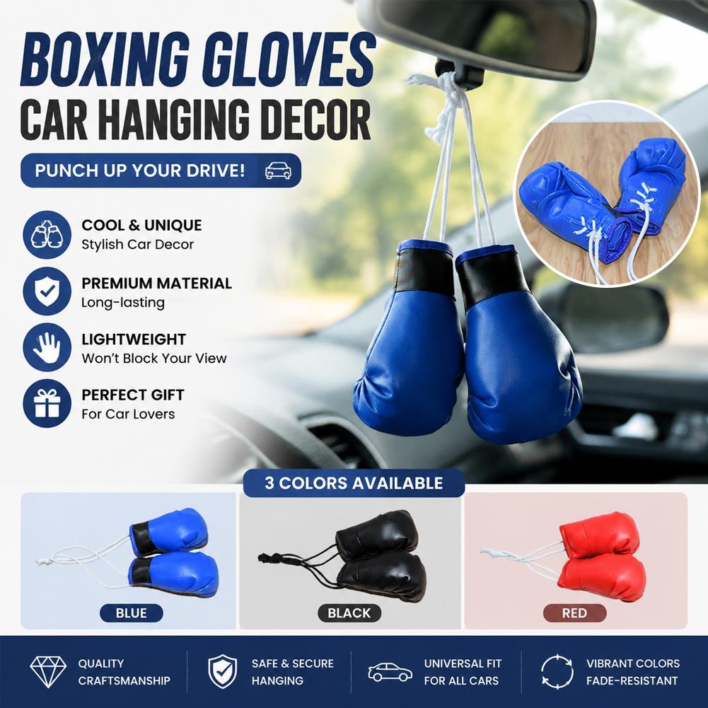 미니 복싱 글러브 자동차 백미러 장식용 블루 가죽 장식 - Leather Driving Glove 리뷰 및 가격