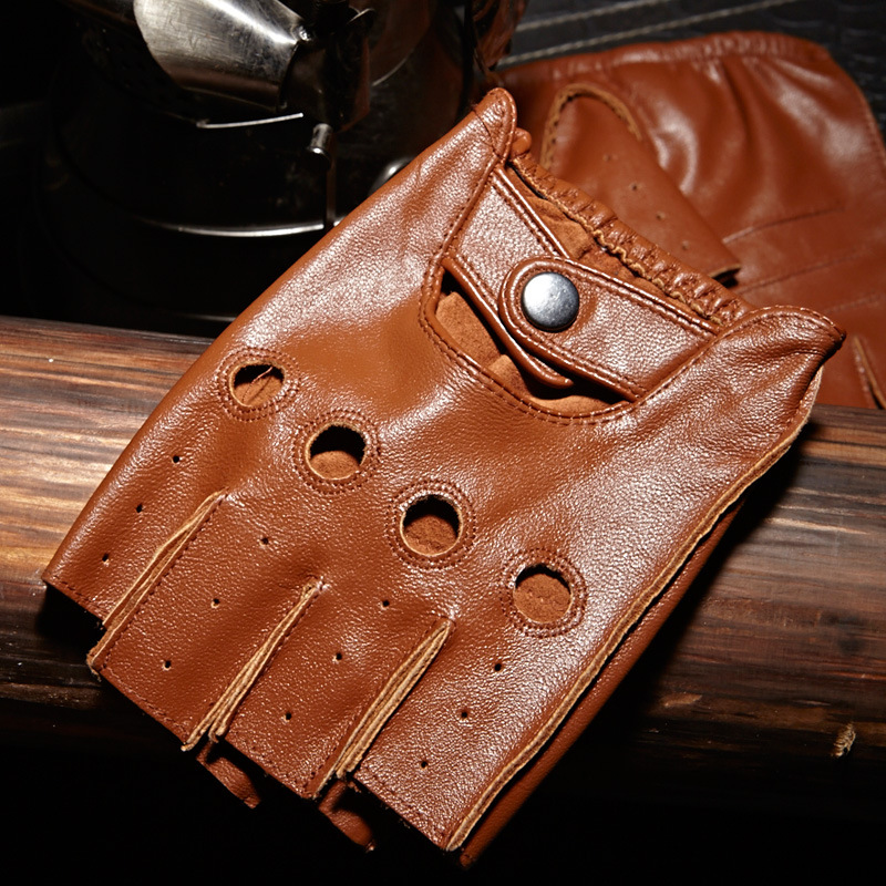 고품질 남자의 반 손가락 장갑 통기성 미끄럼 방지 피트 - Leather Driving Glove 리뷰 및 가격