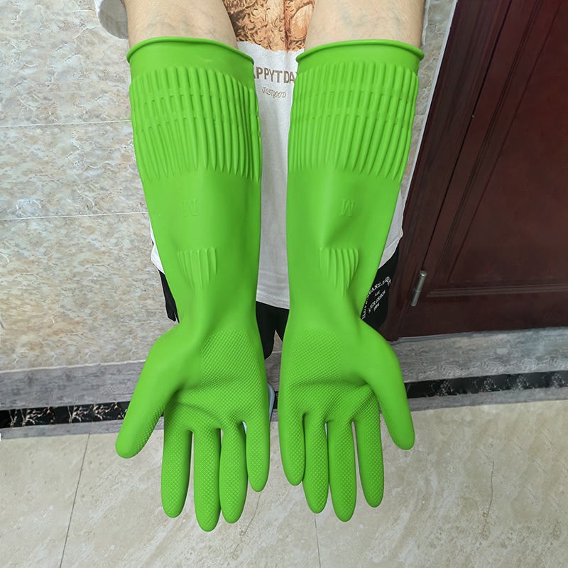 1켤레, 긴 길이의 실리콘 주방용 장갑, 고무 주방용  - Rubber Glove Cleaning 리뷰 및 가격