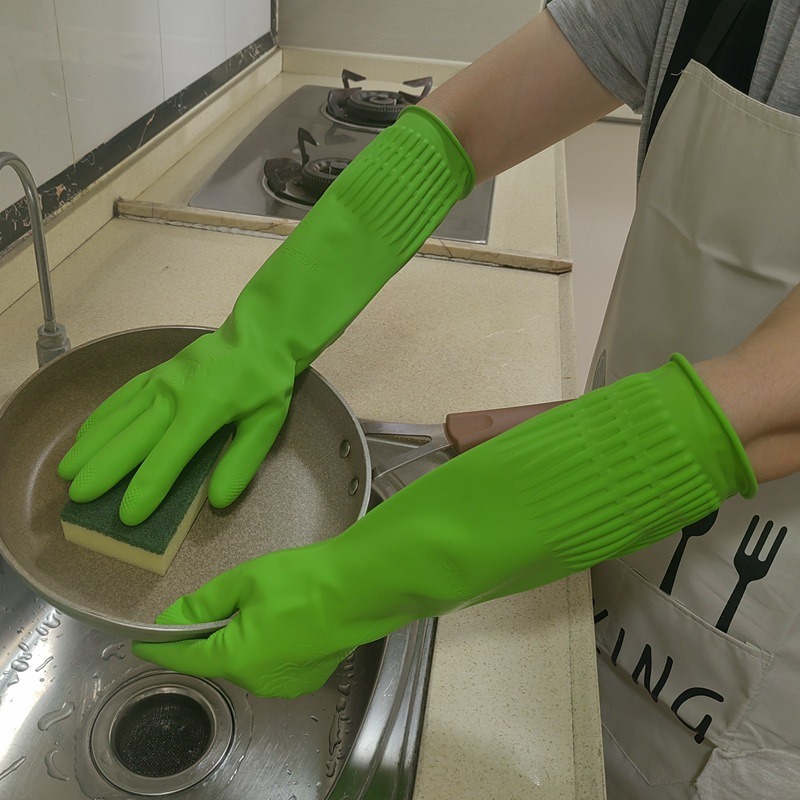 1켤레, 긴 길이의 실리콘 주방용 장갑, 고무 주방용  - Rubber Glove Cleaning 리뷰 및 가격