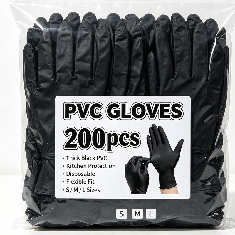 일회용 검정 장갑 남녀공용 라텍스 프리 니트릴 PVC  - Latex Disposable Glove 리뷰 및 가격