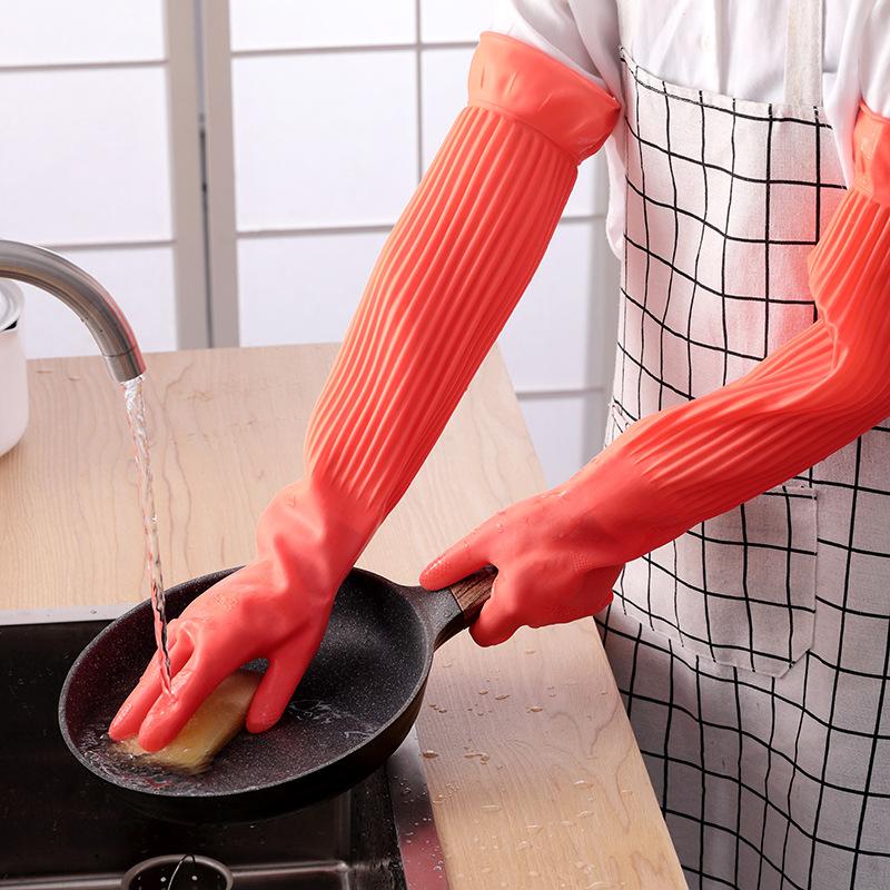 긴 재사용 가능한 고무 설거지 장갑 미끄럼 방지 가정용 - Dish Glove Rubber 리뷰 및 가격
