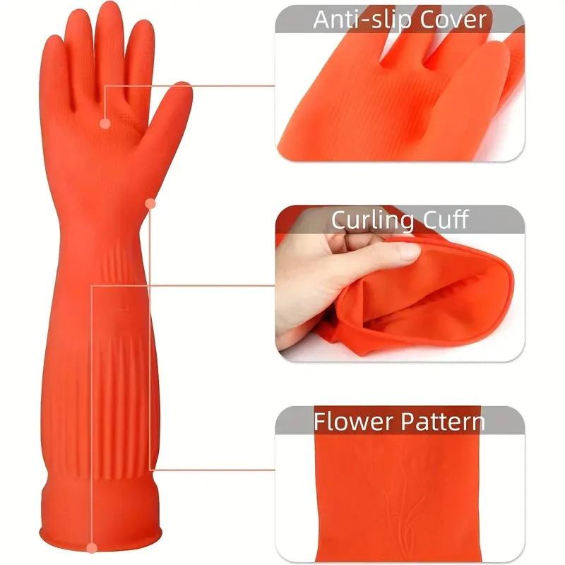 긴 재사용 가능한 고무 설거지 장갑 미끄럼 방지 가정용 - Dish Glove Rubber 리뷰 및 가격