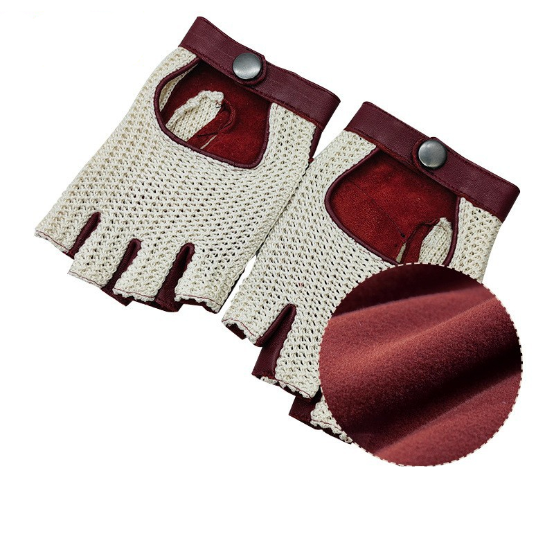 정품 양가죽 반 손가락 장갑 남여 공용 야외 오토바이  - Leather Driving Glove 리뷰 및 가격